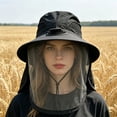 thumbnail image 3 of Cadancy Sun Hat Wide Brim Fishing Cap with Solar Fan Mesh Face Shield Neck Flap Outdoor UV Protection Summer Gardening Hiking Camping Breathable Cooling Shade Cover, 3 of 5