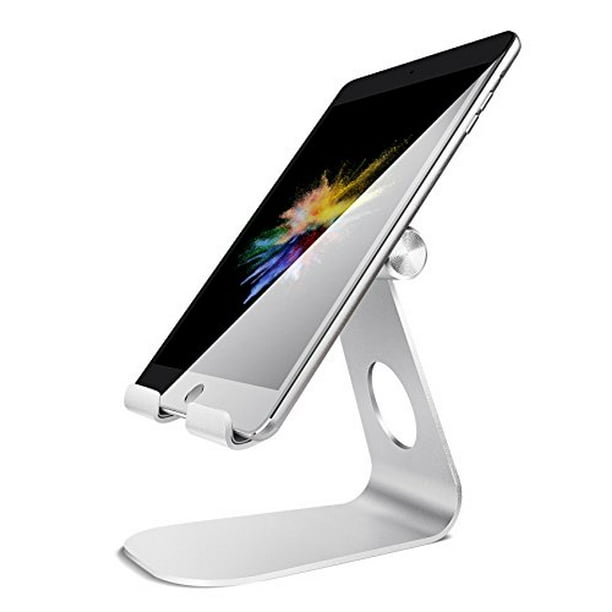 Tablet Stand Adjustable, Lamicall Holder : Desktop Holder Dock Cradle Compatible with iPad Pro 12.9,10.5, 9.7, Air Mini 2 3 4, Nexus, Accessories, Tab (4-13 inch) - Silver - Walmart.com