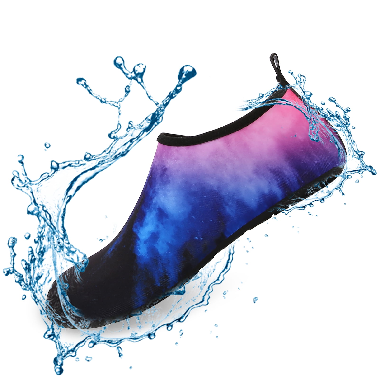 Men and Women a Slip On Barefoot Quick-Dry Beach Aqua Yoga Water Shoes (Nebula/Black, 13-14 Women/10.5-11 Men)