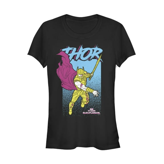 Junior's Marvel Thor: Ragnarok Cape Graphic Tee Black Small