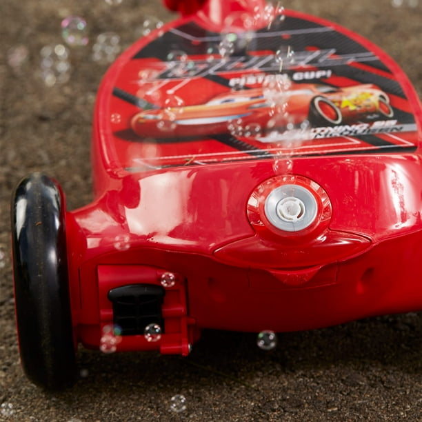 Disney Pixar Cars Lightning Mcqueen 6v Electric 3 Wheel Bubble Scooter By Huffy Walmart Com Walmart Com