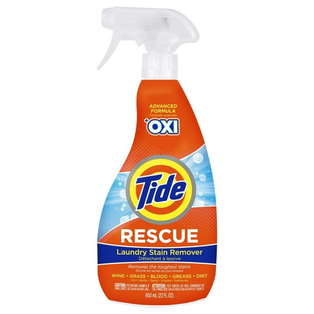 Tide Rescue Plus Oxi Laundry Stain Remover and Carpet Cleaning Spray and Wash, Spot Cleaner 650ml