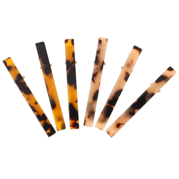 Fashionable Assorted Color Hair Clips with Firm Grip for Decoration 6pcs