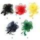 thumbnail image 4 of Minnieouse Tocado de diadema de plumas de flores con clip de plumas de malla de flores, ligero y fácil de llevar mezclado Accesorio para el cabello rojo, 4 of 6