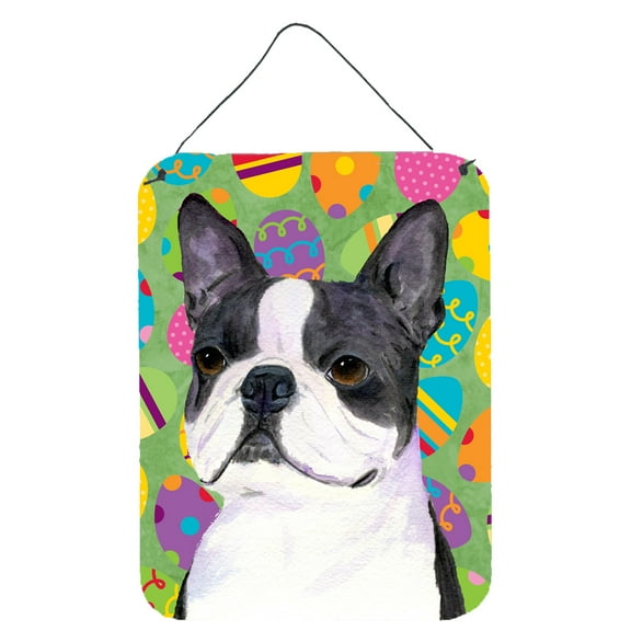 Boston Terrier Easter Eggtravaganza Wall or Door Hanging Prints