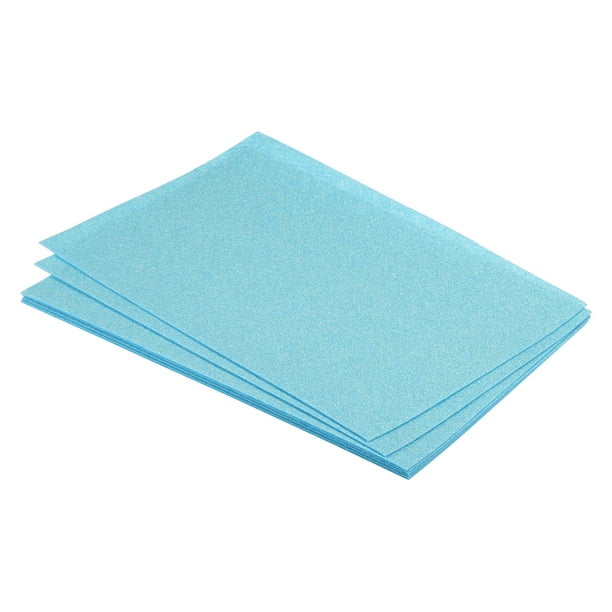 Hojas de Fieltro Suave Brillante Azul Claro 11.8 x 7.8 Pulgadas 6 Pcs