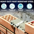 thumbnail image 4 of 200 Pcs Corrugated Brick Wall Tie 0.88" x 6.56" Heavy Duty 22 Gauge Steel Rust Resistant Ties for Wood Frames for Extra Stability and Support$$Garden & Patio, 4 of 7