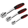 thumbnail image 1 of Yaju Socket Wrench 3pcs Ratchet Socket Wrench Set 1/4 3/8 1/2 Drive Socket Set 72 Teeth Reversible Ratchets Cv Steel Wrench Tool Quick Lever Relea, 1 of 5