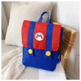 thumbnail image 1 of Anime Game Super Luigi Brothers Cosplay Costume Marios Adult Children's Jumpsuit Beard Hat Knapsack Set Halloween Costume, 1 of 4