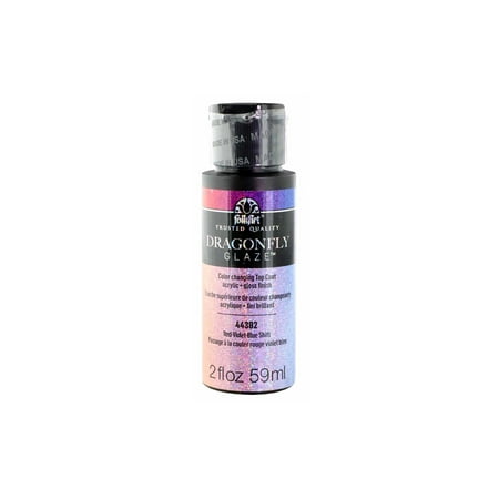 Cone 6 Glazes - FolkArt 2oz Dragonfly Glaze Red-Violet-Blue