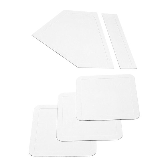 ZheElen Baseball Softball 5 Pieces Base Set Rubber Field field for a Bases White