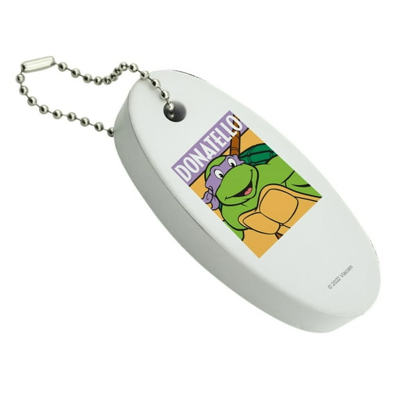 Teenage Mutant Ninja Turtles Donatello Floating Keychain Oval Foam Fishing Boat Buoy Key Float