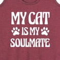 thumbnail image 3 of Instant Message - My Soulmate Cat - Women's Racerback Tank Top, 3 of 6