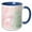 Blue/White, variant on 3drose, Picturing Girly Mint Pink Gold Confetti, 15oz Mug