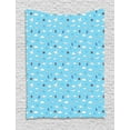 thumbnail image 1 of Airport Tapestry, Cute Repeating Pattern of Planes and Luggage on Sky, Wall Hanging for Bedroom Living Room Dorm Decor, 60W X 80L Inches, Sky Blue White Dark Ceil Blue Mauve Taupe, by Ambesonne, 1 of 2