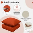thumbnail image 6 of Pakunoda Outdoor Deep Seat Cushion with Backrest, 24" x 24" x 6.5" Waterproof Patio Chair Replacement Cushion for Sofa Couch, Orange, 6 of 7