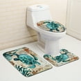 thumbnail image 2 of 3PCS Bath Mats Set Shark Sea World Anti-Slip Pedestal Absorbent Doormat Floor Rug Shower Toilet seat Cushion for Bathroom New Year's Gift, 2 of 5