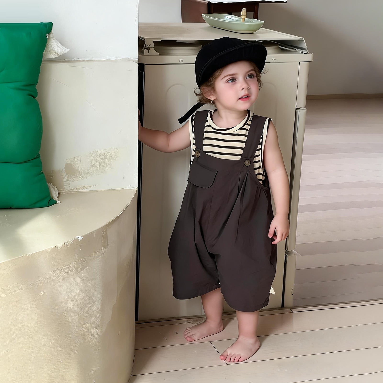 KVPLBQFD Newborn Baby Boys Sleeveless Romper Baby One Piece Casual Overalls Trendy Jumpsuit for Toddler Summer Smocked Clothes