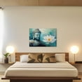 thumbnail image 4 of ZHONGYUTONG Buddha Painting Wall Art Teal Buddha with Lotus Flowers Canvas Prints Spa Artwork Zen Decor for Spiritual Meditation Yoga Room Framed (28.00" x 42.00"), 4 of 6