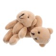 thumbnail image 4 of 2 mini osos de peluche para casa de muñecas, juguetes de peluche realistas, lindos llaveros de oso suave para niños, manualidades de cumpleaños, bodas, regalos de fiesta de Navidad, 4 of 8