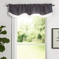 thumbnail image 2 of Violet Linen Chenille Basket Weave Design, Polyester Chenille, Damask Poly, with Fringes, Purple, 60 Inch by 18 Inch, Decorative Window Treatment Rod Pocket Curtain Straight Valance, 2 of 6