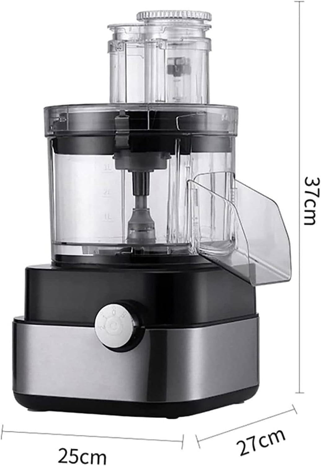 Commercial Food Processor 20-Cup Electric Vegetable Dicer Chopper 600W 5 in 1 Professional Veggie Shredder Grater Multifunctional Meat Grinder Blender with 5 Stainless Steel Blades