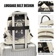 thumbnail image 3 of FORMRS Mini Backpack Purse for Women Quilted Travel Daypack Casual Shoulder Bag, Beige Astronaut Space, 3 of 7