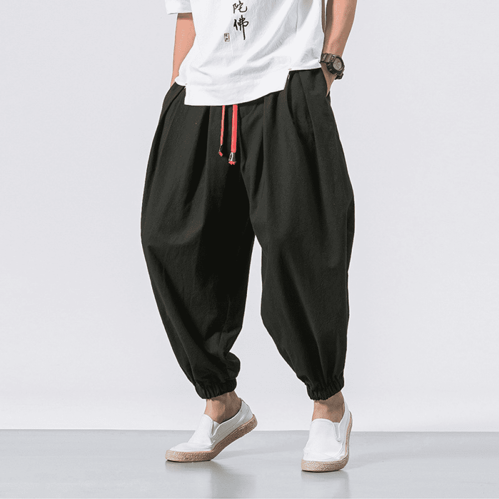 Crewoow Men's Loose Baggy Drop Crotch 