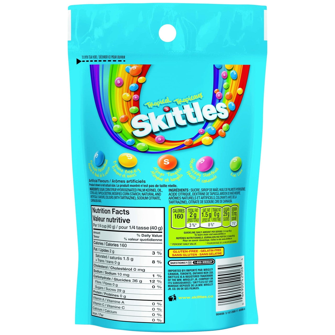  Skittles Tropical, Mega Pack, 320gm/11.28oz : Grocery