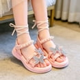 thumbnail image 5 of Little Girls Summer Glitter Gladiator Sandals Rhinestone Open Toe Strappy Dress Flats Sandals Wedding Party Shoes for Toddler Little Kid Big Kid, 5 of 8