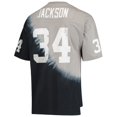 thumbnail image 3 of Men's Mitchell & Ness Bo Jackson Black/Silver Las Vegas Raiders Retired Player Name & Number Diagonal Tie-Dye V-Neck, 3 of 3