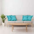 thumbnail image 4 of Ambesonne Teal Throw Pillow Cover 4 Pack, Abstract Vortex Design, 18", Turquoise Teal, 4 of 5