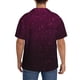 thumbnail image 3 of Balery Dark Purple Glitter Camisa Casual de Manga Corta con Botones para Hombre, Texturizada, Estilo Cubano, para Playa, Verano-4X-Large, 3 of 5