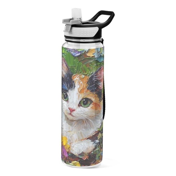 BZSMCE Sport Bottle Blossom Serenity Outdoor sports Water Bottle Size: 10.4x3in