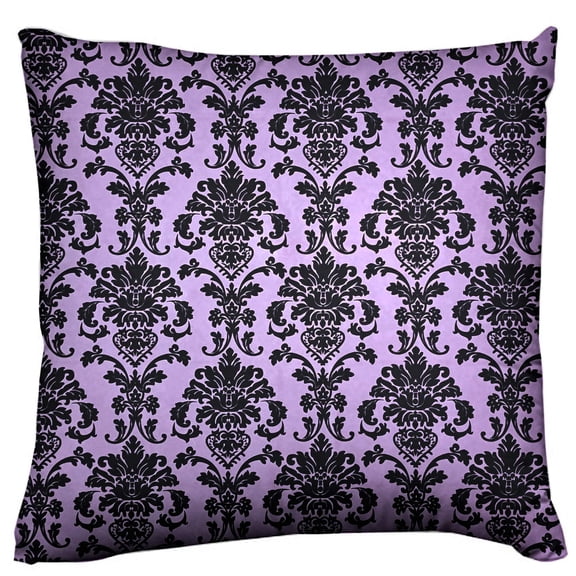Floral Poplin Damask Decorative Throw Pillow/Sham Cushion Cover Lavender