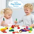 thumbnail image 4 of Juego de comida de madera GOPLACS para cortar frutas y verduras para niños, 4 of 7