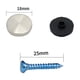 thumbnail image 4 of Arandelas de tornillos para espejo, elegantes y portátiles, clavos de espejo multiusos, tapas decorativas para decoración de espejo, paneles de baño Diámetro de la tapa 18 mm., 4 of 8