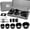 Black, variant on 12- Hole Kit, Includes 8 Sizes (3/4" to 2-1/2"), Arbors, Drill Bits, and Hex Key, for Softwood, Plywood, and PVC (Black)