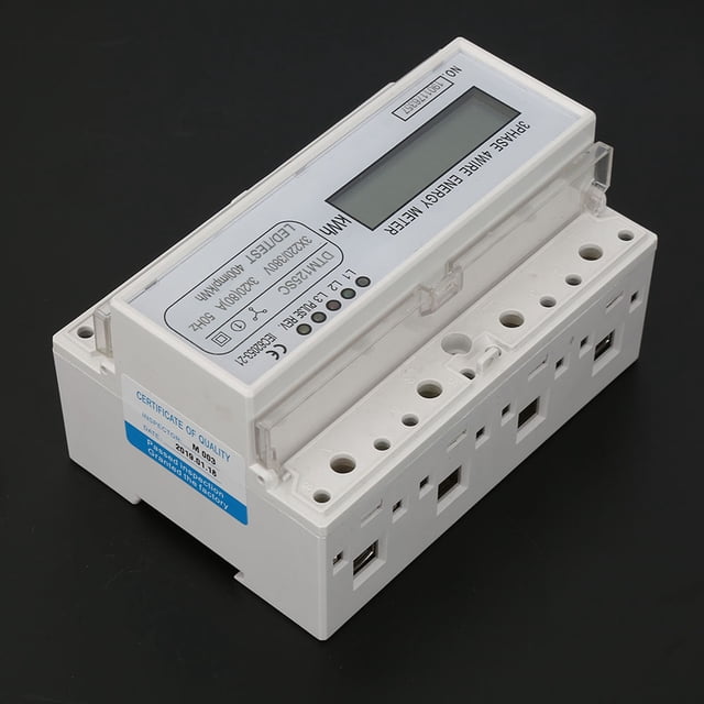 Medidor de consumo de energía eléctrica digital de 220/380 V, 20-80 A, medidor de KWh trifásico con pantalla LCD