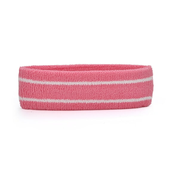 GOGO Sports Headband / Sweatband, Terry Cloth Head Band-Pink/White