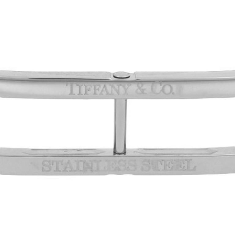 Pre-Owned Tiffany & Co Grand SS men's quartz watch silver dial 