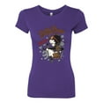 thumbnail image 2 of Wild Bobby, Biker Betty Boop Wild One MC Motorcycle Betty Boop Womens Slim Fit Junior Tee, Purple Rush, Large, 2 of 5
