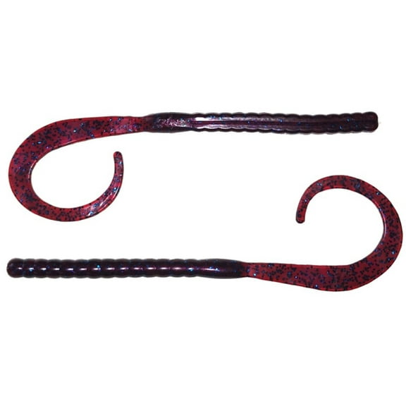 Xzone Blitz Worm 11 inch Ribbon Tail Worm 8 pack (Plum)