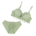 thumbnail image 4 of Conjunto de de para mujer, lencería acolchada, juego de ropa interior verde 70B Yuyangstore Sujetador floral de encaje para mujer, 4 of 7
