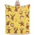 thumbnail image 4 of Curious George Blanket Soft Bed Sofa Throw Cozy Lightweight Birthday Gift 60"*80", 4 of 7