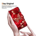 thumbnail image 6 of Leather For Samsung Galaxy A57 5G Wallet Case Crystal Material Painted Animal&Flowers&Hearts Pattern, Wallet For Women Men Card Holder Magnetic Clasp Kickstand Folio Case With Hand Strap,Color-29, 6 of 8