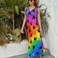 thumbnail image 6 of Watercolor Dog Paw Sleeveless Dress Summer Women Clothes Dress for Pregnant Women Dresses, 6 of 9
