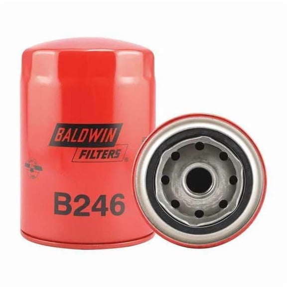 Baldwin Filters Oil Fltr, Spin-On, 5-9/32"x3-3/4"x5-9/32" B246
