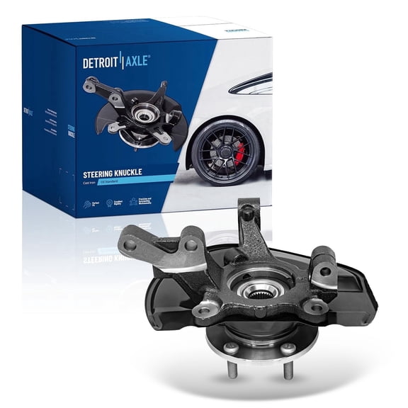 Detroit Axle - Front Right Steering Knuckle for 2007-2017 Dodge Caliber Jeep Compass Patriot, Steering Knuckle & Wheel Bearing Hub Assembly 2008 2009 2010 2011 2012 2013 22014 2015 2016 Replacement