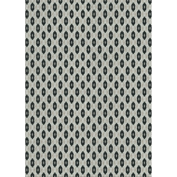 Ahgly Company Indoor Rectangle Patterned Light Black Novelty Area Rugs, 3' x 5'